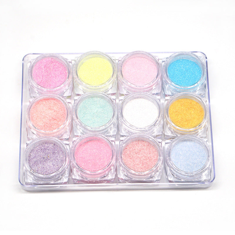 FNP100 New Arrived Wholesale 6 Colors/set Laser Nail Art Powder