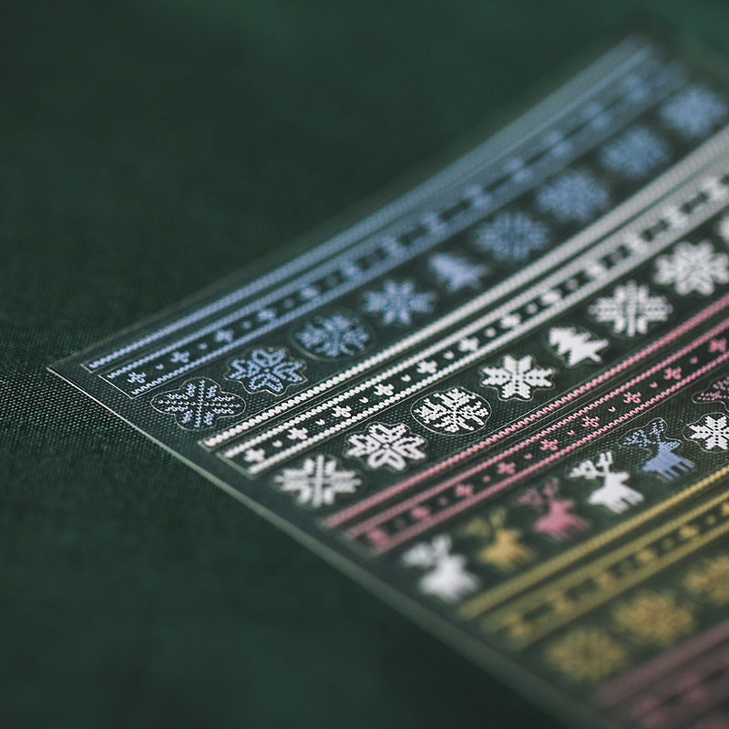 NS5D002 High quality 5D nail stickers Christmas flowers nail stickers decorations simple flower lines 3d