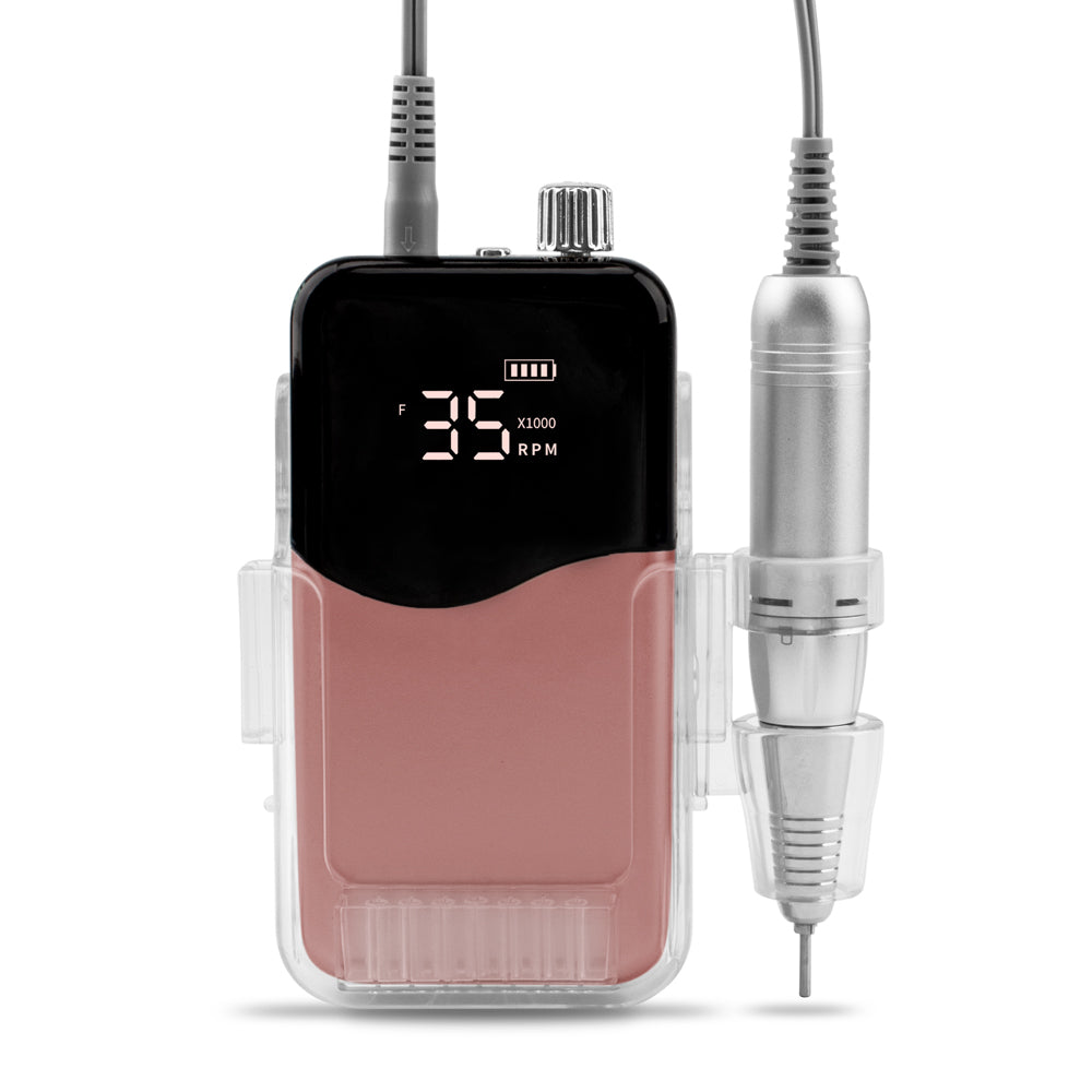 FNDM002 Professional Rechargeable Desktop 35000RPM Acrylic Nail File Drill Machine 45W Nail Polish Machine Drill Bit