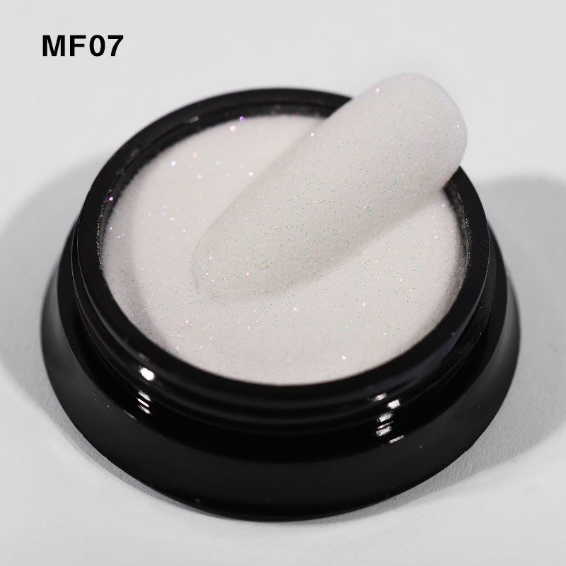 FNP023  9 Colors Glitter Pigment Nail Art Powder Wholesale Sugar White Snow Black Yarn Acrylic Powder Shiny Nail Art