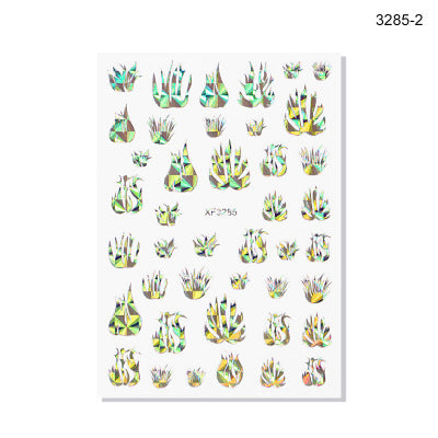 NS5D022  ForLife 3D Manicure Flame Nail Sticker Holographic fireworks decals Reflections Self-Adhesive Foils DIY Nail Art Decoration