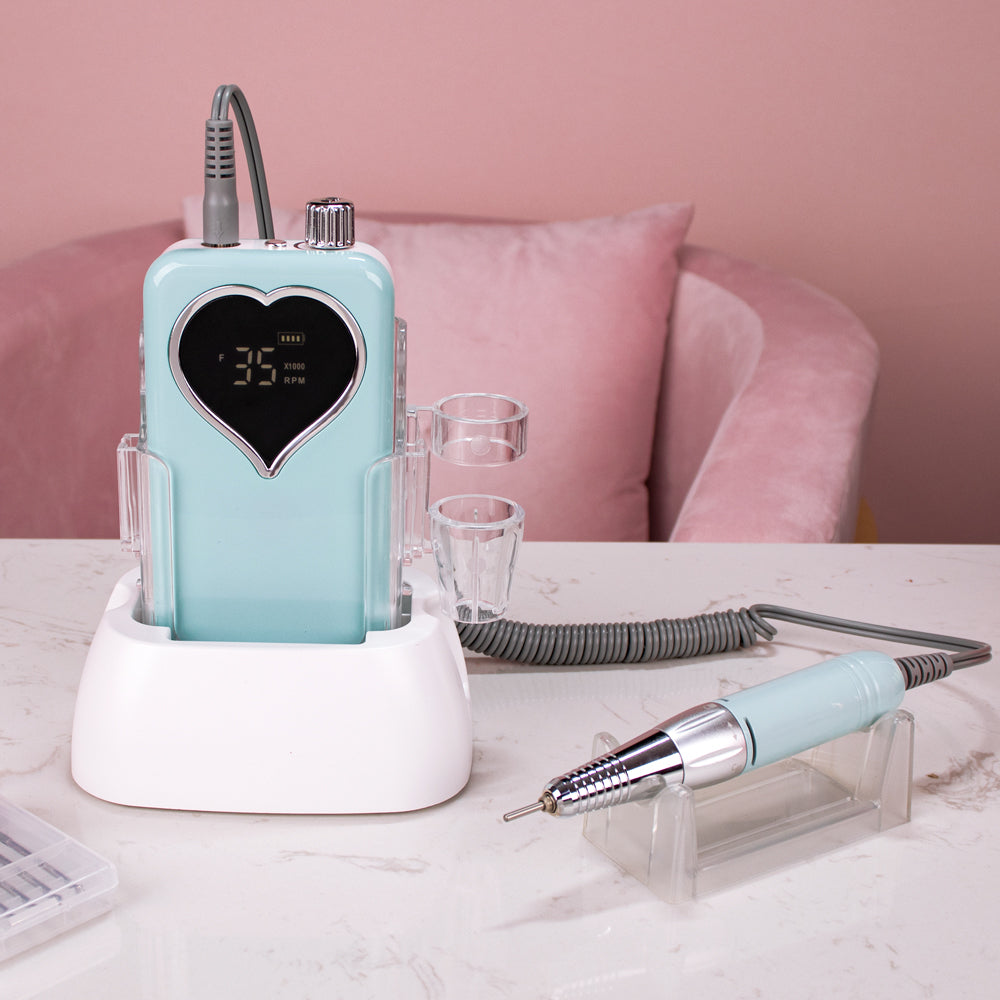 FNDM003  New gradient gold 45W Nail drill desktop 35000RPM Cordless Rechargeable nail drill electric Efile machine