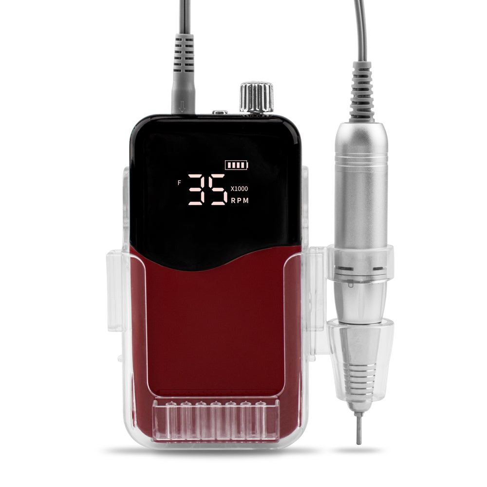 FNDM002 Professional Rechargeable Desktop 35000RPM Acrylic Nail File Drill Machine 45W Nail Polish Machine Drill Bit