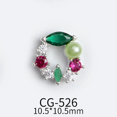 NZJ041 BowKnot Garland Zircon Nail Art Crystals Jewelry Rhinestone Nails Accessories Supplies Decorations Charms