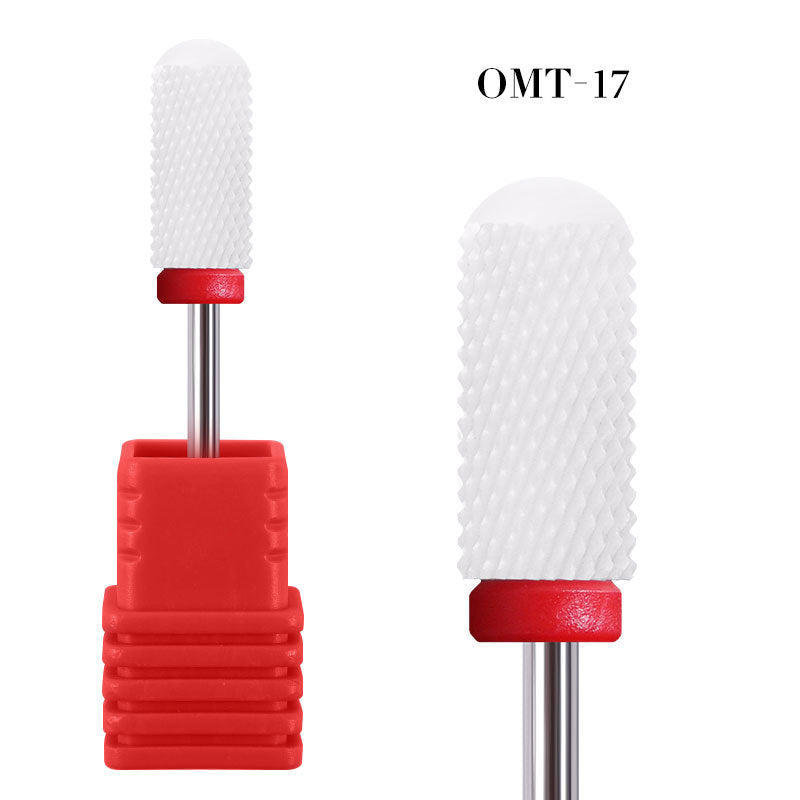 NDB019 Cylinder Ceramic Nail Drill Bits Milling Cutters Manicure Pedicure Electric Machine Accessories Tool