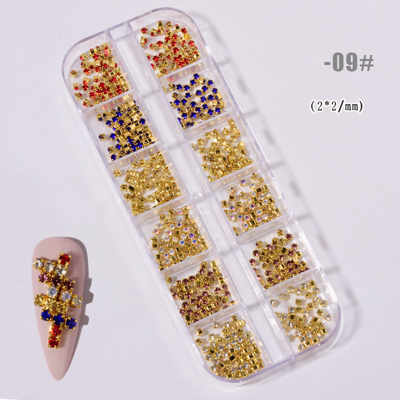 NRS022 ForLife New Nail Art Jewelry Rhinestone Mixed Rivet Pearl Small Accessories Nail Decoration Metal Chain Accessories