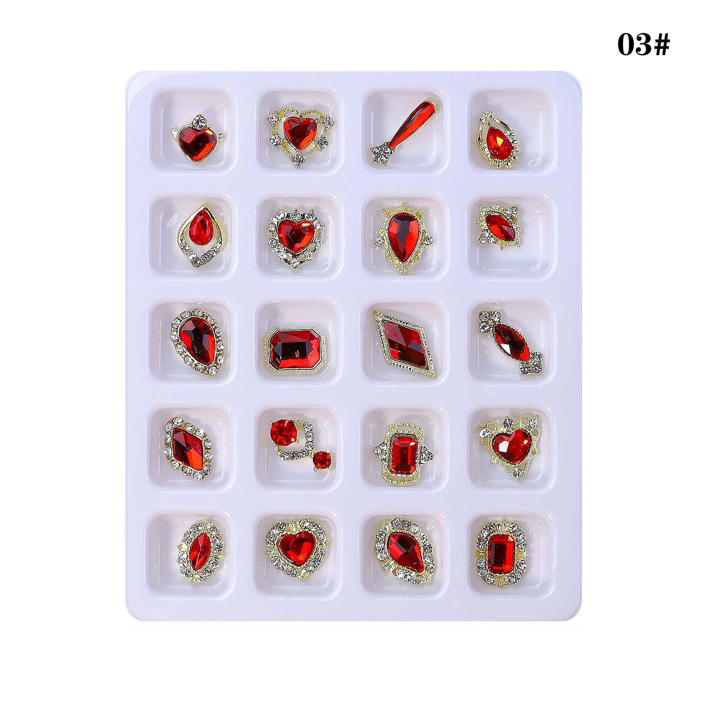 NZJ052 20pcs Alloy Nail Art Charm ornaments Love diamond zircon Super Shimmer Color shaped
