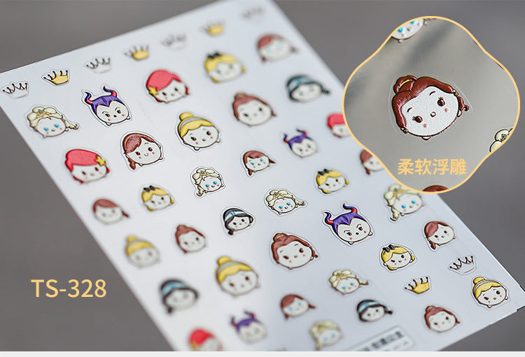 NS5D001 New Summer Nail Leave 5D Nail Sticker Adhesive Decal Summer Drinking Fruit Slider Laser Nail Art Decoration Manicure Wrap 3D