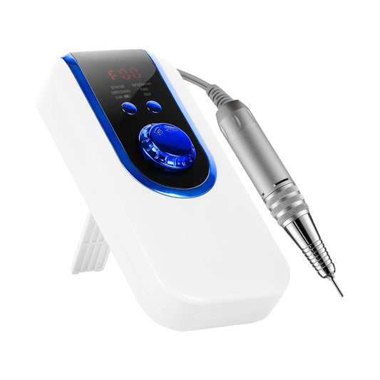 FNDM053 30000rpm Electric Nail Drill Machine Professional Rechargeable Portable Nail Drill Kit with 30000mAh Phone Power Bank