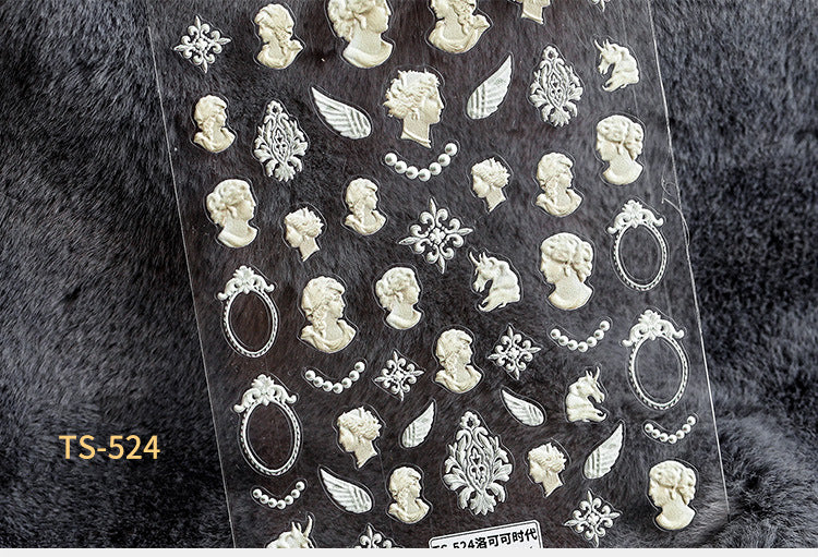 NS5D001 New Summer Nail Leave 5D Nail Sticker Adhesive Decal Summer Drinking Fruit Slider Laser Nail Art Decoration Manicure Wrap 3D