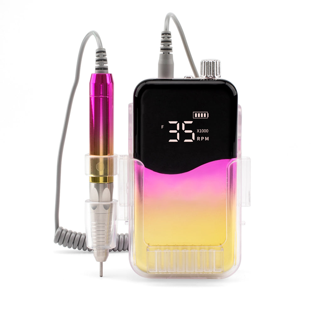 FNDM006 Electric Nail File Hot Sale in USA Market Strong Power Wireless Gold Nail Drill Machine Brushless Motor Quiet Vibration Free