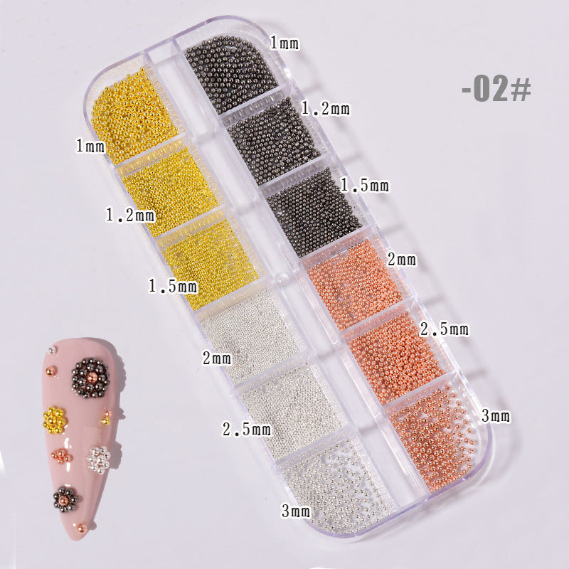 NRS022 ForLife New Nail Art Jewelry Rhinestone Mixed Rivet Pearl Small Accessories Nail Decoration Metal Chain Accessories