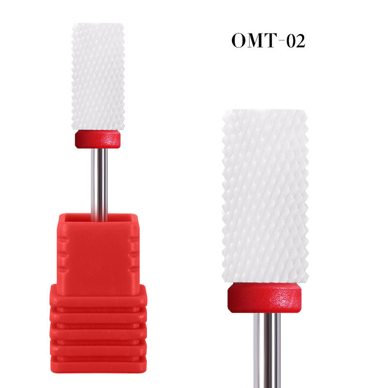 NDB019 Cylinder Ceramic Nail Drill Bits Milling Cutters Manicure Pedicure Electric Machine Accessories Tool