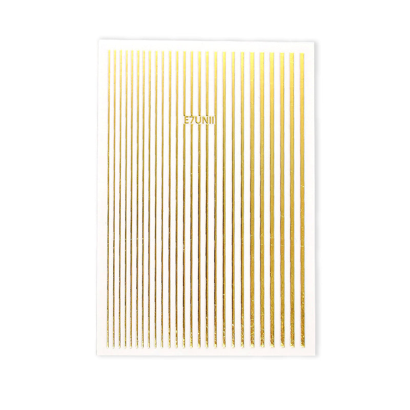 NS5D030  ForLife Nail Strip Stickers Metal Strip Tape Nail Art Adhesive DIY Foil Tips Nail Sticker Decal