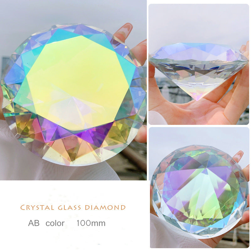 NRS020 Nail Art Shooting Crystal Symphony Transparent Rhinestone Glass Decoration Props 100mm 3.9" Large Jewelry display photo props