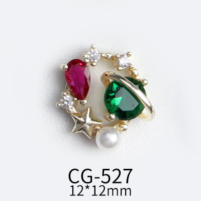NZJ041 BowKnot Garland Zircon Nail Art Crystals Jewelry Rhinestone Nails Accessories Supplies Decorations Charms
