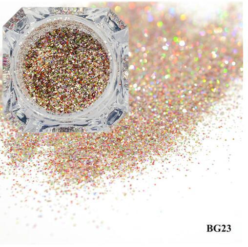 FNP006 Hot nail enhancement platinum glitter gold foil gold powder laser color change DIY nail sequins