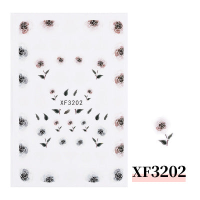 NS5D026  ForLife 3D Nail Sticker Summer Flower Flamingo Design Stickers for Nails Adhesive DIY Manicure Slider Nail Sliders