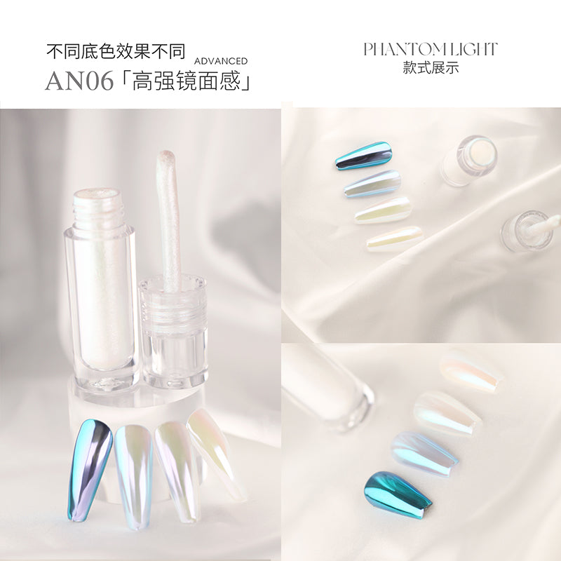 FNP007 Aurora Moonlight AN series Nail Powder Professional 6 Colors Acrylic Mirror Nail Art powder