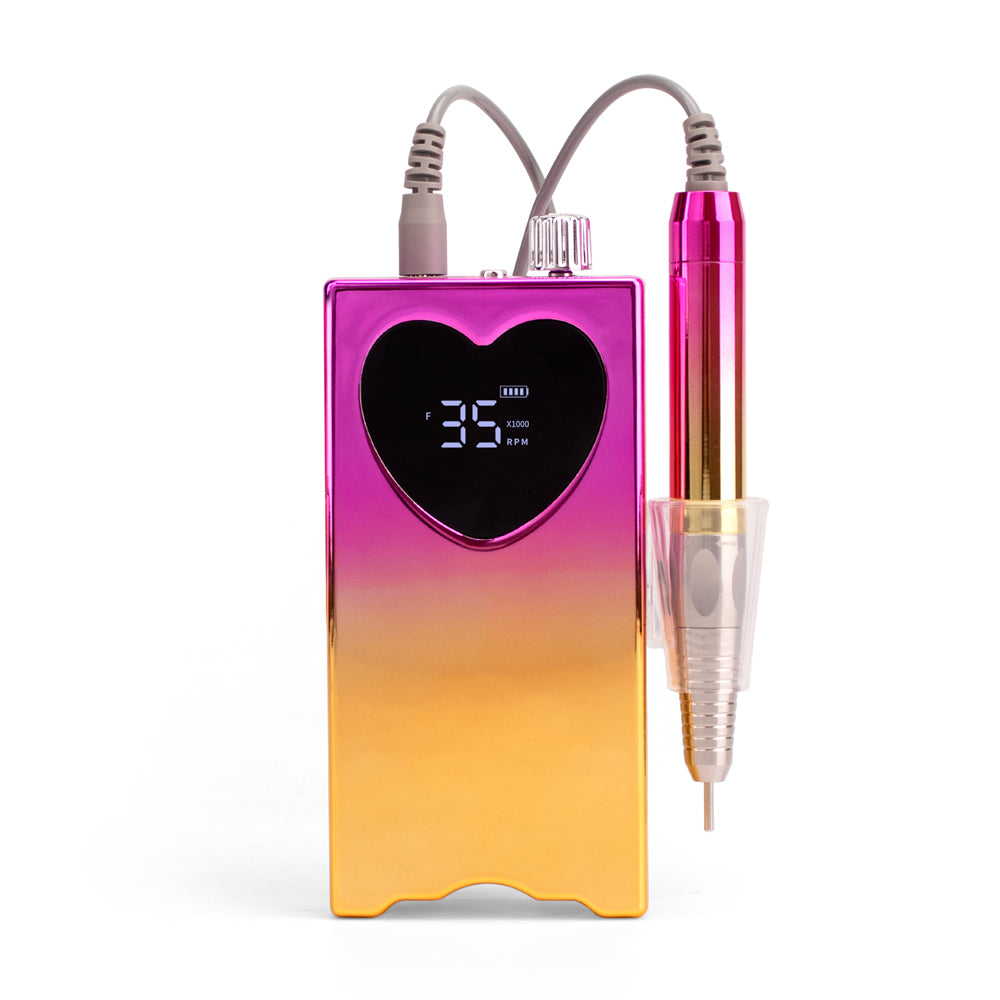 FNDM018 Brushless Electric Nail Drill Machine 35000rpm Drill Set for Manicure Pedicure Rechargeable Battery Small Screen with Base