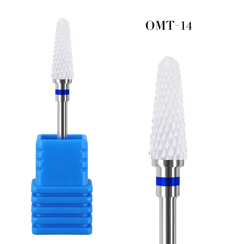 NDB019 Cylinder Ceramic Nail Drill Bits Milling Cutters Manicure Pedicure Electric Machine Accessories Tool