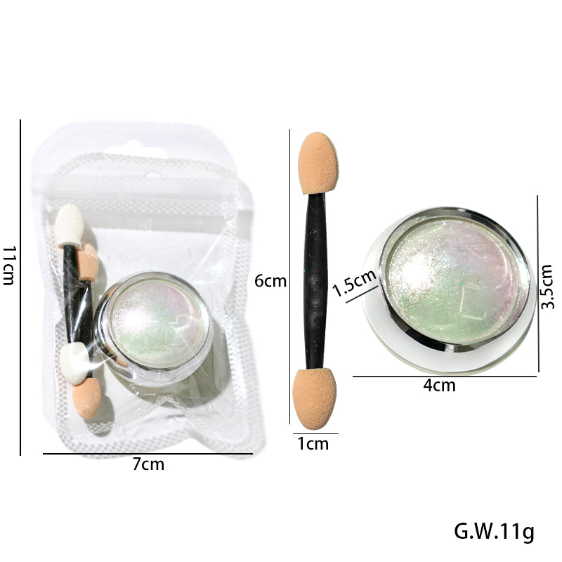 FNP028 Wholesale Moonlight Nail Acrylic Powder Solid Aurora Mirror White Pearl Powder UV Nail Glitter Chrome Powder