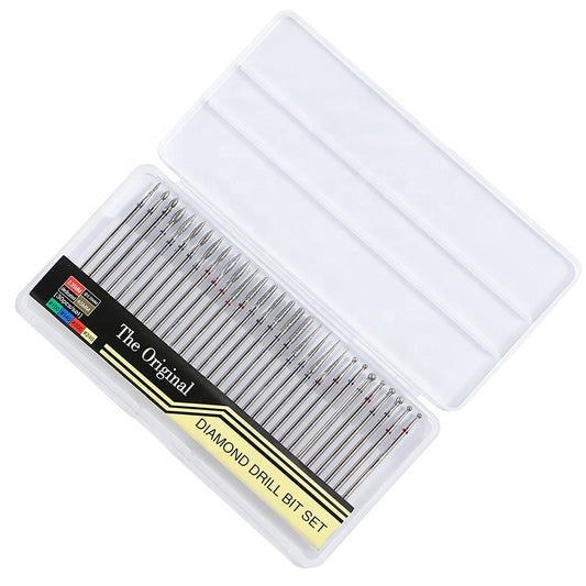NDB030  30 Pcs Diamonds Nail Drill Bits Set Tungsten Steel Nail Art Polished Cutter For Electric Manicure Machine Accessory