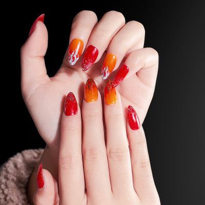 NS5D022  ForLife 3D Manicure Flame Nail Sticker Holographic fireworks decals Reflections Self-Adhesive Foils DIY Nail Art Decoration