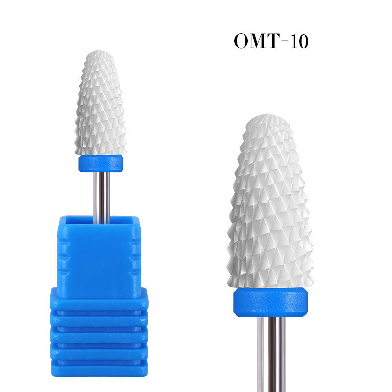 NDB019 Cylinder Ceramic Nail Drill Bits Milling Cutters Manicure Pedicure Electric Machine Accessories Tool