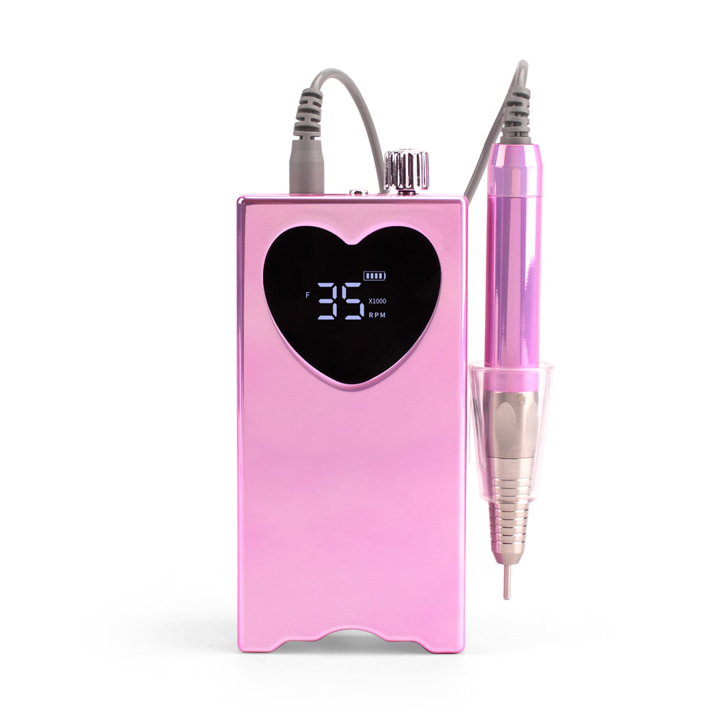 FNDM018 Brushless Electric Nail Drill Machine 35000rpm Drill Set for Manicure Pedicure Rechargeable Battery Small Screen with Base