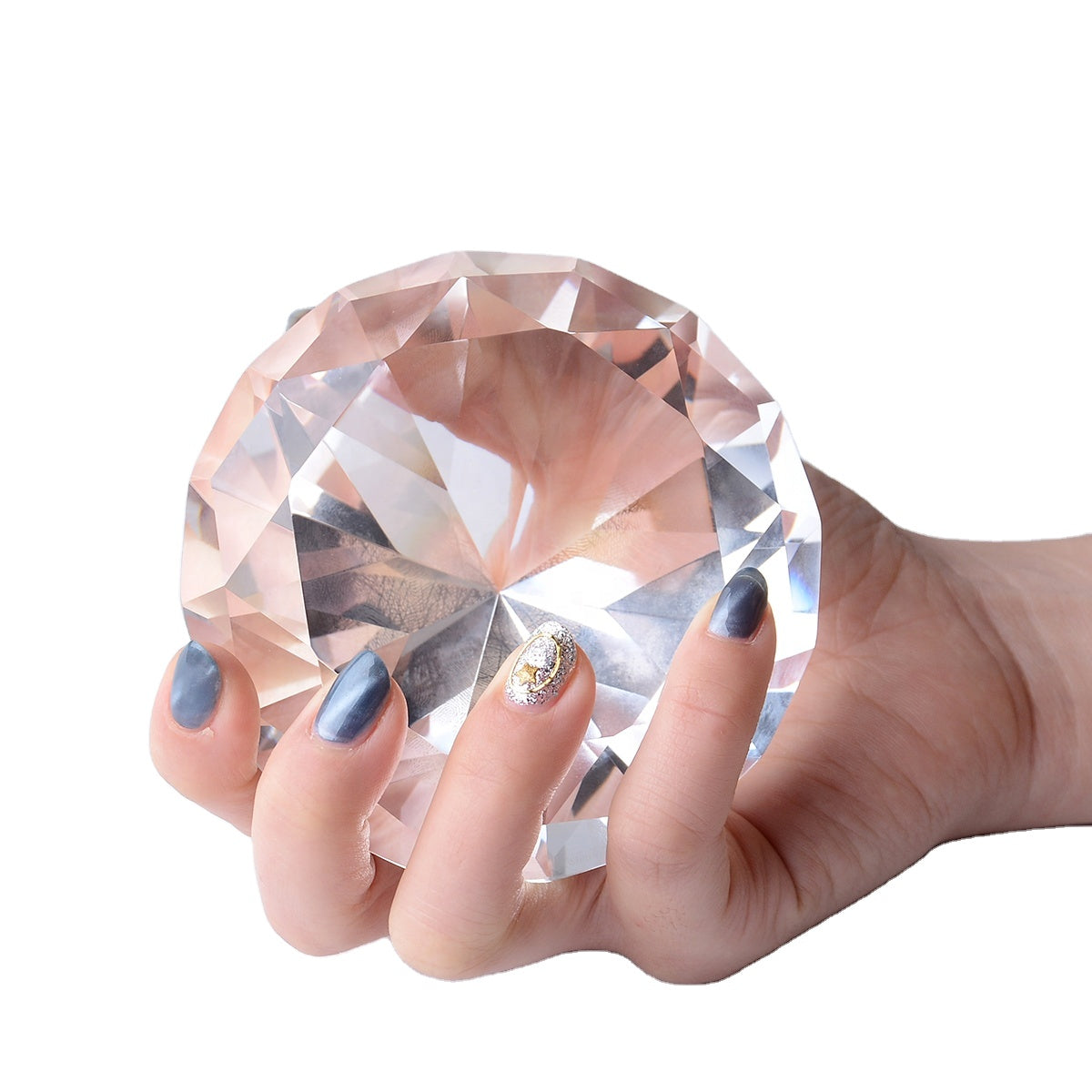 NRS020 Nail Art Shooting Crystal Symphony Transparent Rhinestone Glass Decoration Props 100mm 3.9" Large Jewelry display photo props