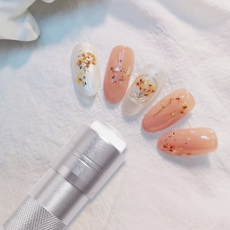 FNL005 New Portable Mini Hand-held light therapy Lamp Curing Dry Flower Embossed Sequin Sticker Special Nail Silicone Handheld Lamp