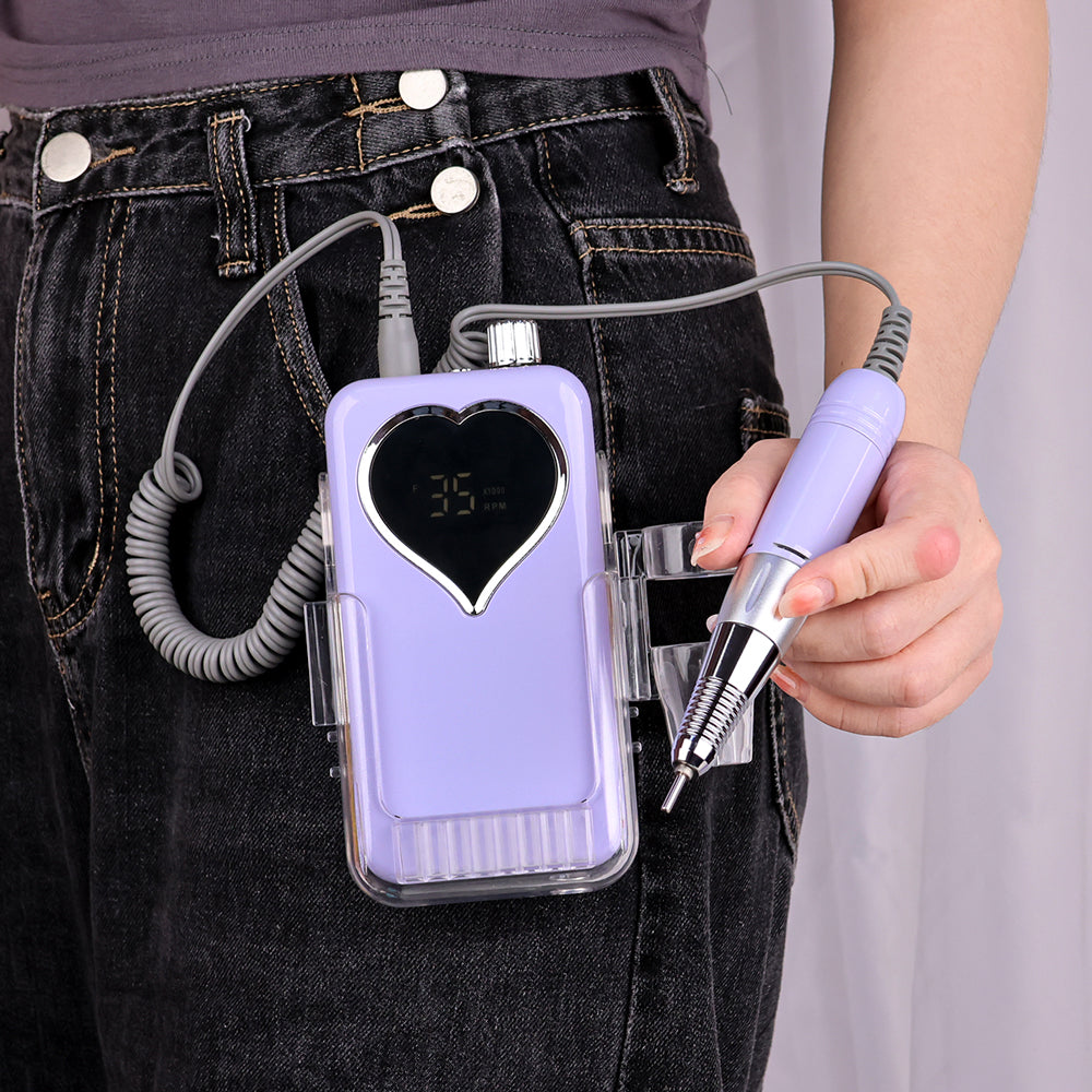 FNDM003  New gradient gold 45W Nail drill desktop 35000RPM Cordless Rechargeable nail drill electric Efile machine