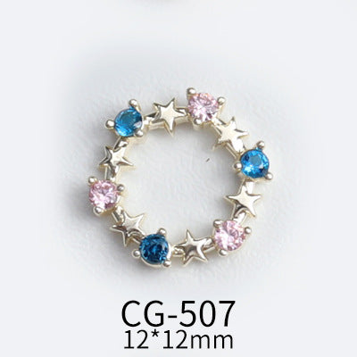 NZJ041 BowKnot Garland Zircon Nail Art Crystals Jewelry Rhinestone Nails Accessories Supplies Decorations Charms