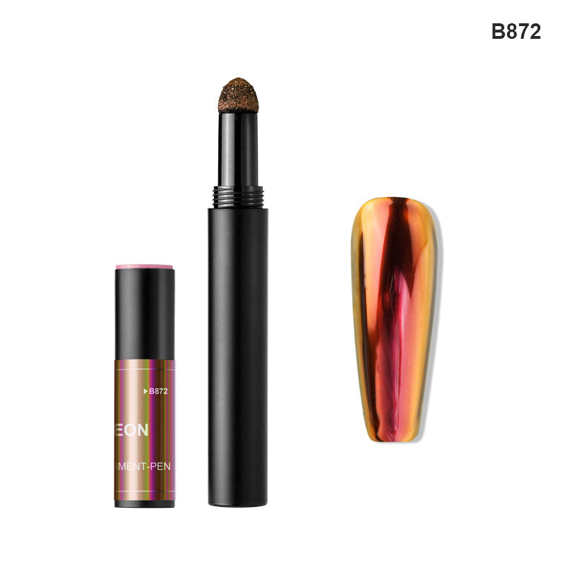 FNP072  6 Colors Chameleon Dark Glasses Air Cushion Pen Magic Mirror Powder Nail Pigment