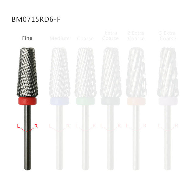 NDB040 Nail art Tapered Carbide Nail Drill Bits Milling Cutter For Manicure Remove Acylics & Gel Nails Accessories Tools