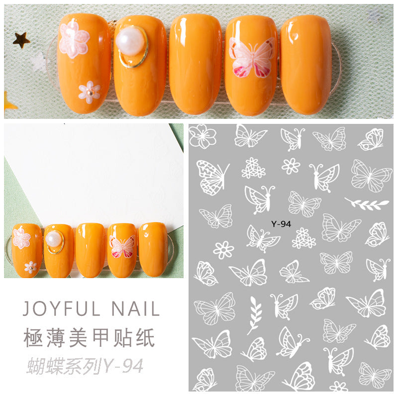 NS5D019  ForLife Self Adhesive Nail Sticker butterfly Avocado Decals Manicure 5D Nail sticker for Fingernails Toenails Nail Tips