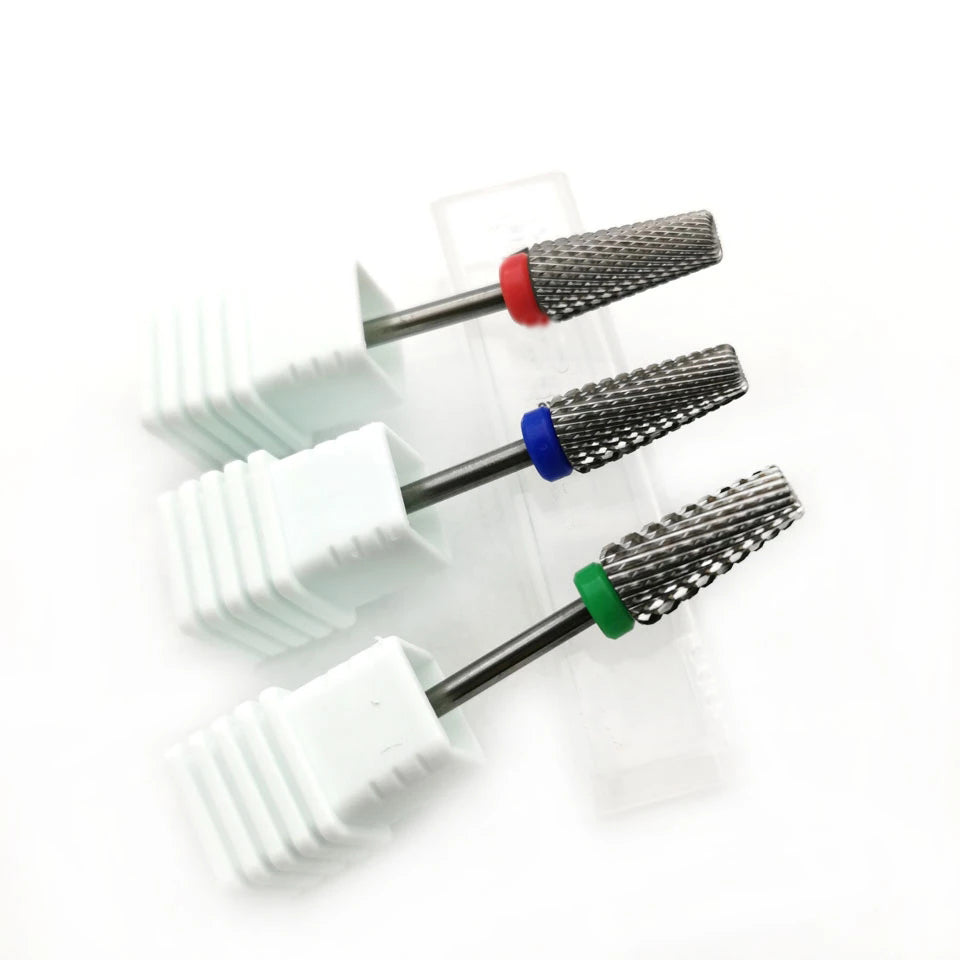 NDB040 Nail art Tapered Carbide Nail Drill Bits Milling Cutter For Manicure Remove Acylics & Gel Nails Accessories Tools