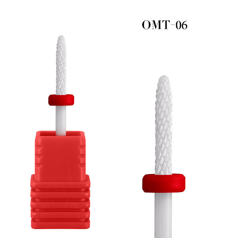 NDB019 Cylinder Ceramic Nail Drill Bits Milling Cutters Manicure Pedicure Electric Machine Accessories Tool