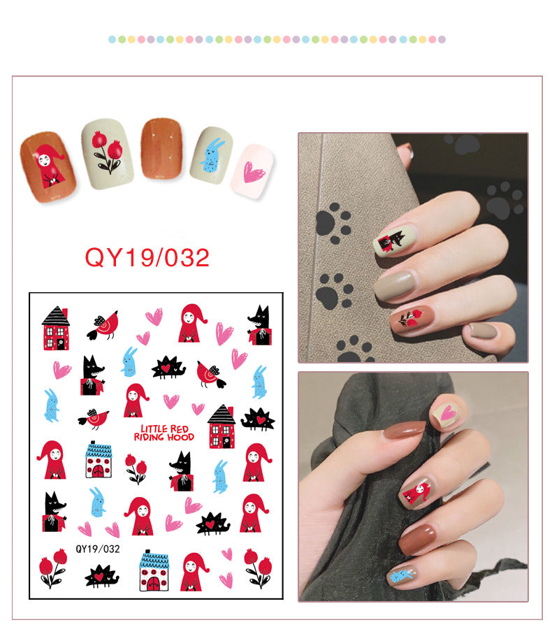 NS5D033  ForLife new Cartoon Nail Art Decals 2D Manicure Applique Nail Stickers for Nail Decoration