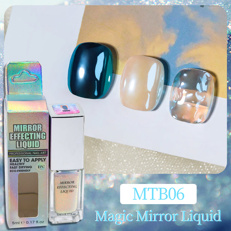 FNP011  New series square tube MTB wholesale magic mirror liquid powder used for art nail pigment
