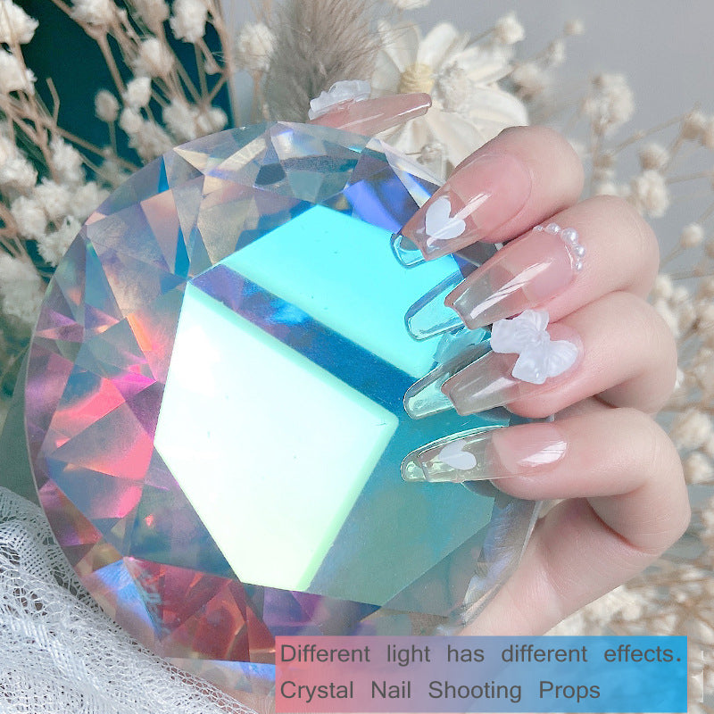 NRS020 Nail Art Shooting Crystal Symphony Transparent Rhinestone Glass Decoration Props 100mm 3.9" Large Jewelry display photo props