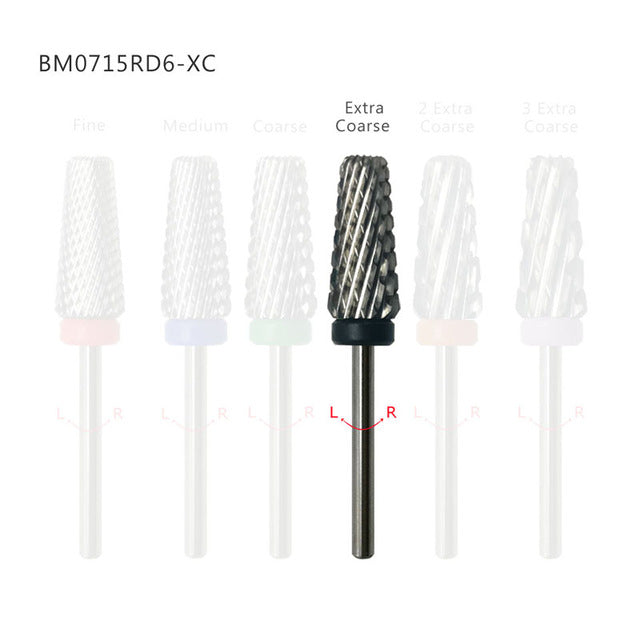NDB040 Nail art Tapered Carbide Nail Drill Bits Milling Cutter For Manicure Remove Acylics & Gel Nails Accessories Tools