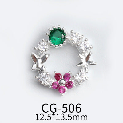 NZJ041 BowKnot Garland Zircon Nail Art Crystals Jewelry Rhinestone Nails Accessories Supplies Decorations Charms