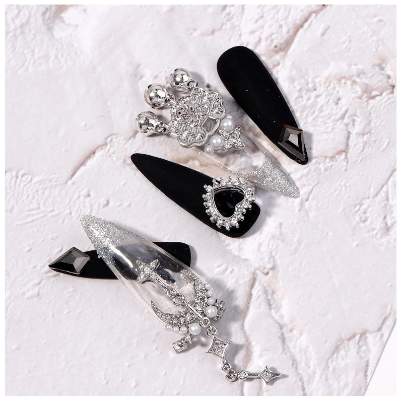 NZJ052 New Luxury Zircon Crystal Rhinestones For Nails Alloy Gold Nail Art Decorations Fashion Jewelry Ornaments