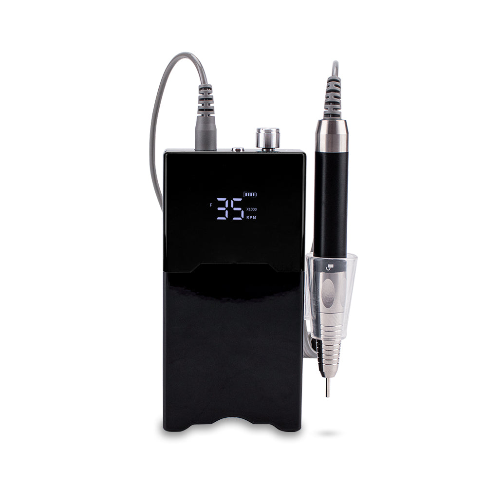 FNDM017 Free UV logo Pro Brushless Nail Drill 35000RPM Electric Manicure Drill Machine Rechargeable Pedicure with Desktop Charge Base