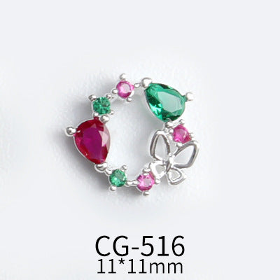 NZJ041 BowKnot Garland Zircon Nail Art Crystals Jewelry Rhinestone Nails Accessories Supplies Decorations Charms