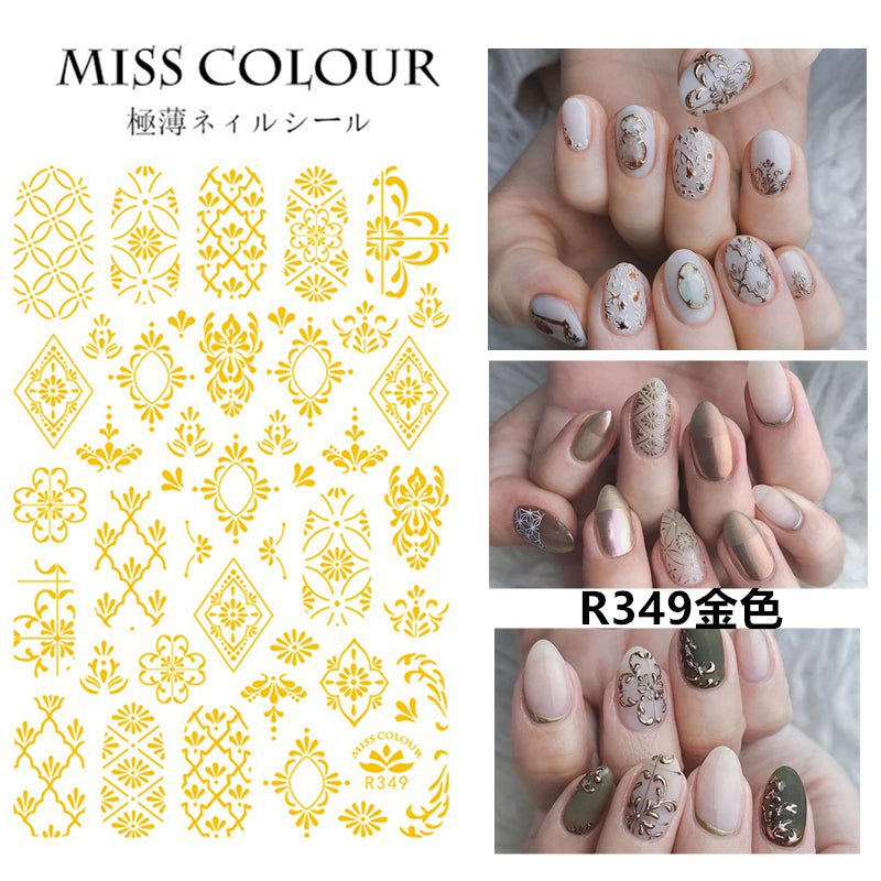 NS5D032  New new butterfly Avocado Decals Manicure Ballet shoe ribbon Morocco Nail Art Stickers for Fingernails Nail Tips