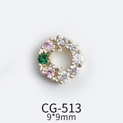 NZJ041 BowKnot Garland Zircon Nail Art Crystals Jewelry Rhinestone Nails Accessories Supplies Decorations Charms