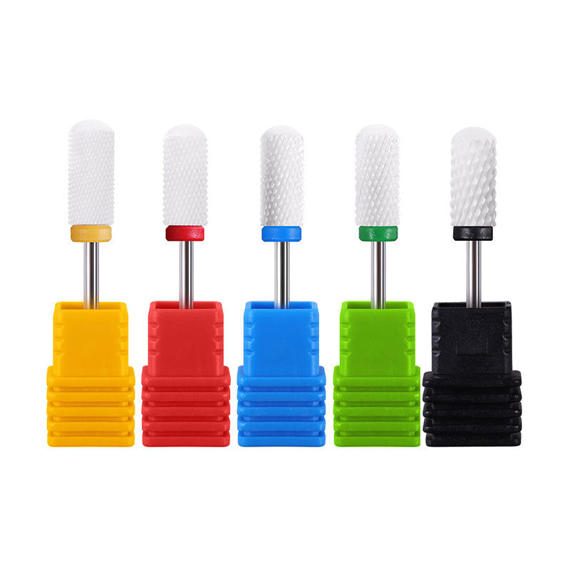 NDB019 Cylinder Ceramic Nail Drill Bits Milling Cutters Manicure Pedicure Electric Machine Accessories Tool